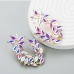 1Multicolored Rhinestone Earrings For Women