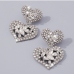 6Personality  Heart Rhinestone Design Ladies Earrings