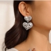 1Personality  Heart Rhinestone Design Ladies Earrings