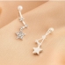 4Personalized Star Zircon Faux Pearl Ear Stud Earring