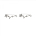 6Personalized Star Zircon Faux Pearl Ear Stud Earring