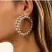 6Punk Style Personalized Beaded Circle Earrings