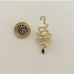 5Retro Style Gold Jewelry Clip Earrings Ring Set