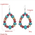 6Retro Style Water Drop  Turquoise Ladies Earrings