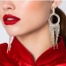 4Rhinestone Tassel Earrings For Women