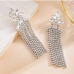 5Rhinestone Tassels Long Earrings For Women