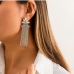 1Rhinestone Tassels Long Earrings For Women