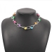 6Street Contrast Color Hollow Out Design Necklace