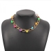 7Street Contrast Color Hollow Out Design Necklace