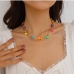 1Street Contrast Color Hollow Out Design Necklace