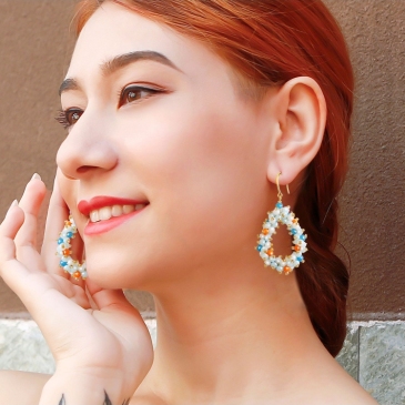 Stylish Colorful Beading Ladies Designer Earrings