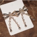 6Stylish Rhinestone Dragonfly Pattern Designer Earrings