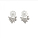 6Temperament Faux-Pearl Rhinestone Stud Earrings