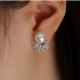 1Temperament Faux-Pearl Rhinestone Stud Earrings