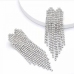 5Trendy Heart Rhinestone Tassel Ladies Earrings