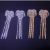 3Trendy Women Rhinestone Tassel Earrings