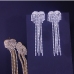 5Trendy Women Rhinestone Tassel Earrings