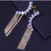 8Urban Outdoor Ladies Rhinestone Tassel Earrings