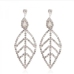 5Versatile Rhinestone Leaves Pattern Women Earrings