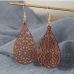 11Vintage Wood Hollow Out Geometric Earrings