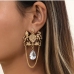 6Vintage Water Drop  Chain Pendant Earrings