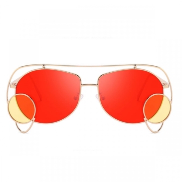   Fashion  Irregular Metal Frame Designer Sunglasses