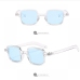 12 Leisure Solid Frame Rectangle Sunglasses