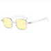 17 Leisure Solid Frame Rectangle Sunglasses