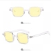 11 Leisure Solid Frame Rectangle Sunglasses