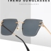 3 Metal Temple Irregular Design Cool Sunglasses