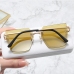 6 Metal Temple Irregular Design Cool Sunglasses