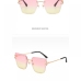 9 Metal Temple Irregular Design Cool Sunglasses