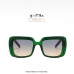 12 Rhinestone Patchwork Gradient Color Cool Sunglasses