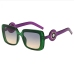 15 Rhinestone Patchwork Gradient Color Cool Sunglasses