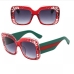 5Color Block Round Frame Women Sunglasses