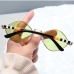 4Geometric Metal Frame Trendy Sunglasses