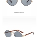 1Geometric Metal Frame Trendy Sunglasses