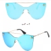 7Modern Frameless Gradient Color Mirrored Sunglasses