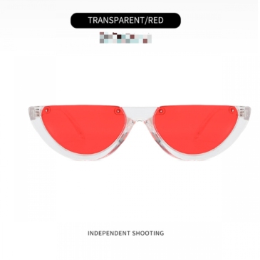 Semi-round Solid Women Trendy Sunglasses