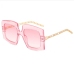 13Stylish Gradient Color Chain Design Ladies Sunglasses