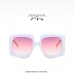 8Stylish Gradient Color Chain Design Ladies Sunglasses