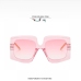 9Stylish Gradient Color Chain Design Ladies Sunglasses