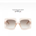 10Stylish Gradient Color Chain Design Ladies Sunglasses