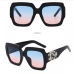 7Trendy  Irregular Frame Vintage Sunglasses