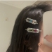 3Color Blocking Rhinestone Women Hair Clips 