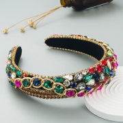 Contrast Color Patchwork Women's Wide Hair Accessories