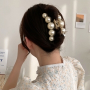 Korean Style Faux Pearl  Hair Claws Clips