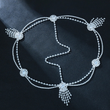 Trendy Rhinestone Tassel  Hair Accessories