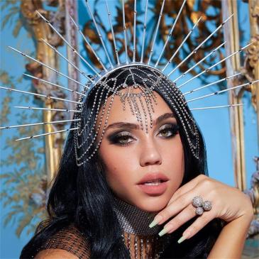 Vintage Style Fringe Rhinestone Headdress