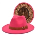 12 Outdoor Vintage Leopard Felt Fedora Hats